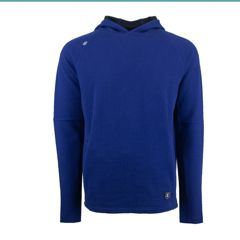 Zusa Unisex Afton Textured Hoodie Small Cobalt